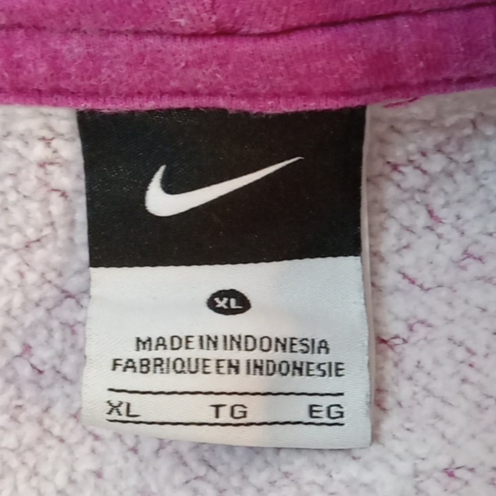 Vintage Y2K Nike Full Zip Hoodie Sweatshirt Women's Sz XL Pink EUC NICE! - Picture 8 of 16